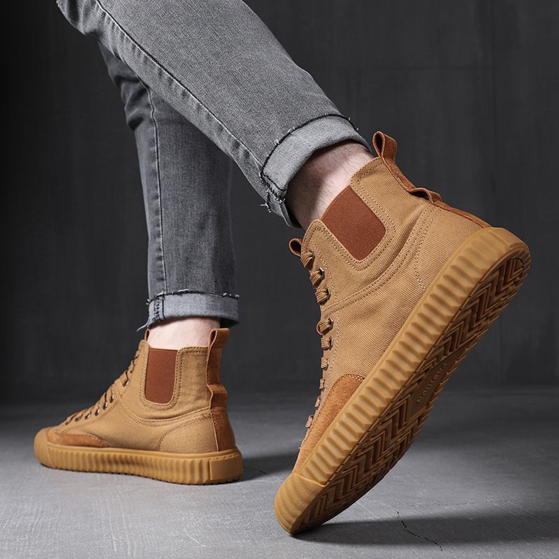Compre 2020 Primavera Ins Fashion Shoes Botas Homem Tênis De Cano Alto Homem  Das Sapatas De Lona Novo Fresco Men Rua Calça A2008 Barato | Entrega Rápida  E Qualidade | Pt.Dhgate