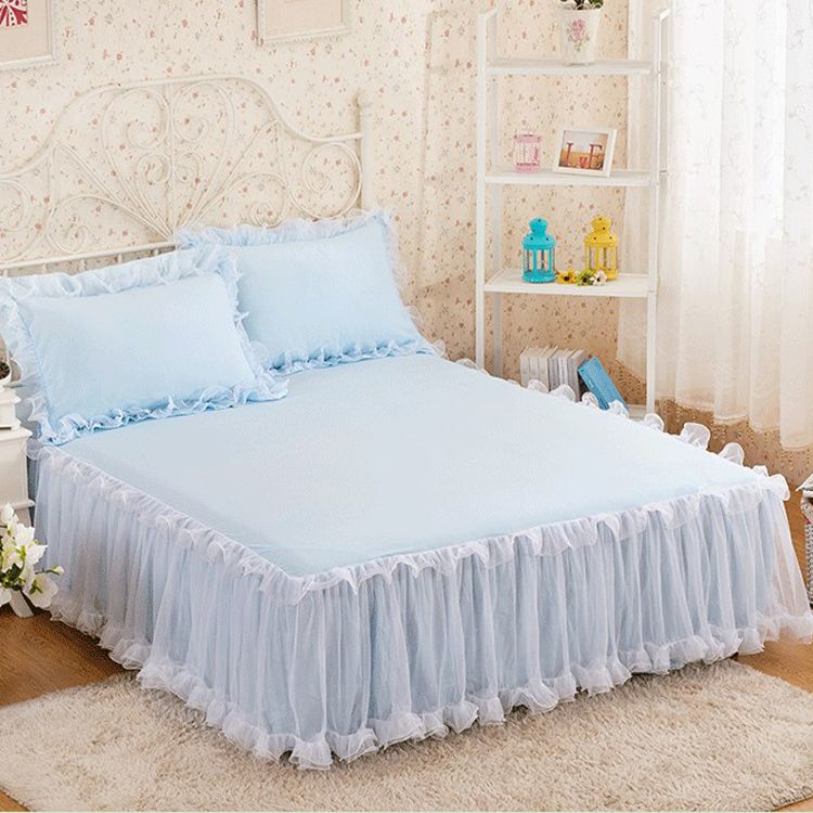 Luxury Rufflled Bedspread Romantic Lace Bed Skirt Bed Sheet Handmade Bedspreads Twin Bed Skirts