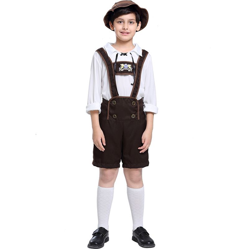 Padre e hijo Hansel Oktoberfest Camisas Overol Carnaval Cosplay Ropa Niño Disfraz de Halloween Mardi Gras Padre e hijo Hansel Oktoberfest Camisas Overol Carnaval Cosplay Ropa Niño Disfraz de Halloween Mardi Gras