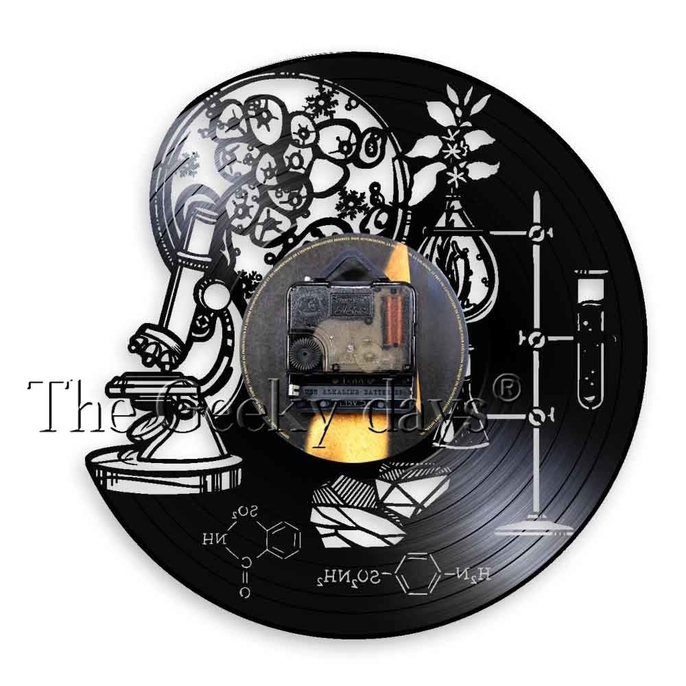 أدوات العلوم الكيمياء مختبر جدار ديكور الفينيل سجل ساعة على جزيء الدوبامين البيولوجيا العلوم خمر ساعة العالم هدية 2020 من Qq280630162 90 16ر س موبايل Dhgate