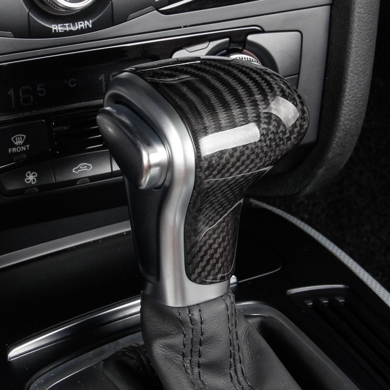 Carbon Fiber Gear Shift Knob Cover Fit Left & Right Hand Drive Car 2012