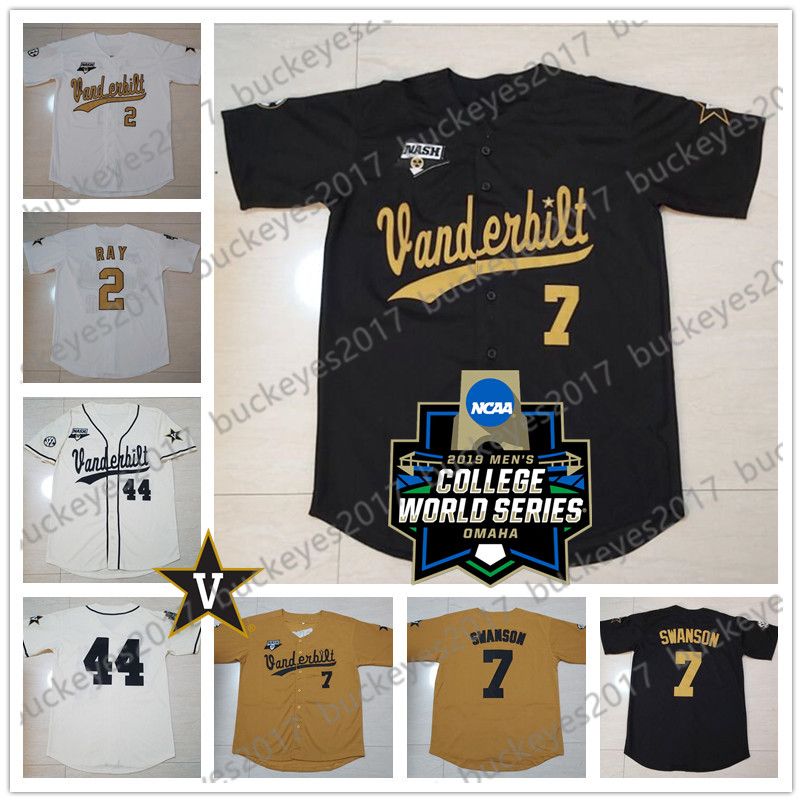 Discount Custom Vanderbilt Commodores 2019 CWS NCAA Baseball Any Name