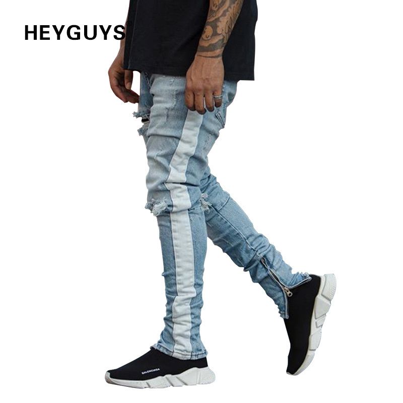 Heyguys New Fashion Pants Men Skinny Jeans Men Streetwear Ripped 