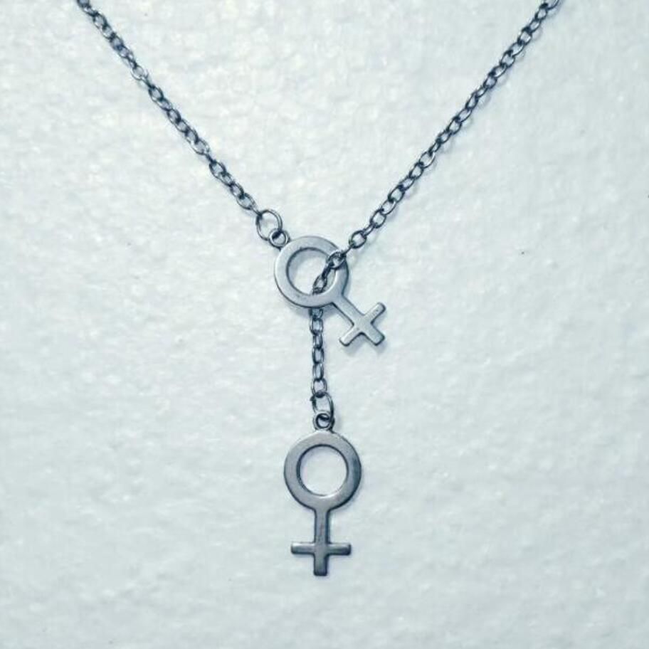 Compra Nuevo Símbolo Femenino Joyería Regalo Antiguo Plata Símbolo  Feminista Encanto Doble Cruz Colgante Ajustable Lariat Cadena Collar 867  Barato | Entrega Rápida Y Calidad | Es.Dhgate