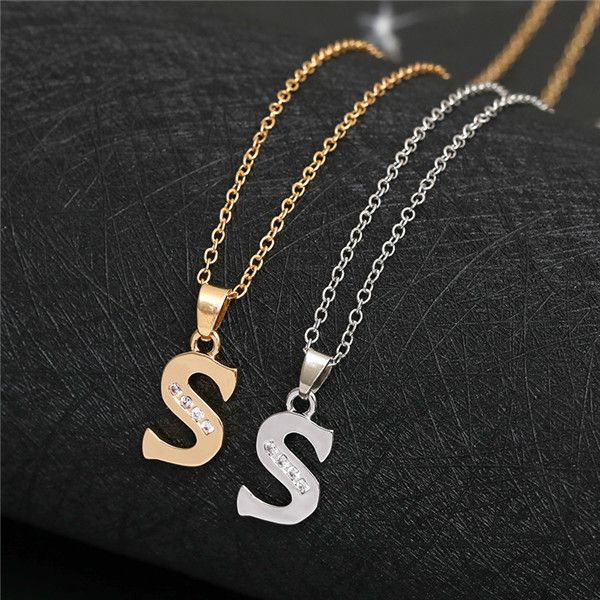 Wholesale Cursive English Letter Name Sign X Fashion Lucky Monogram Pendant Necklace Alphabet Initial Friend Woman Mother Mens Family Gifts Jewelry From Fashion Gifts 2 36 Dhgate Com