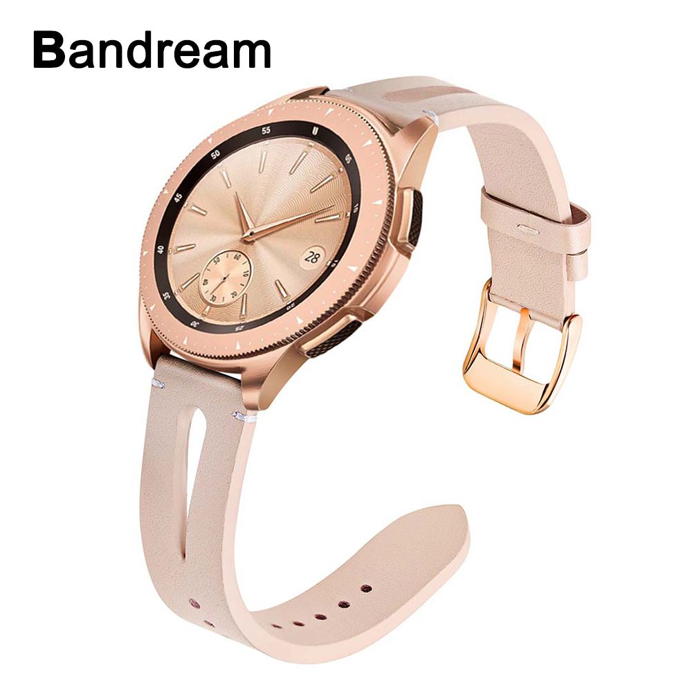 Genuine Leather Watchband For Samsung Galaxy Watch 42mm Active Active 2 40mm 44mm Women Band Rose Gold Steel Buckle Strap Y200325 Watches Band The Band Watch Bands From Shanye08 9 82 Dhgate Com