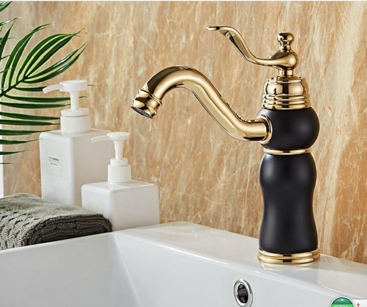 Yadianna European Three-Hole Basin Mixer Copper Bathroom Cabinet Split Faucet Three-Piece Silver Gold Faucet Beautiful Practical 