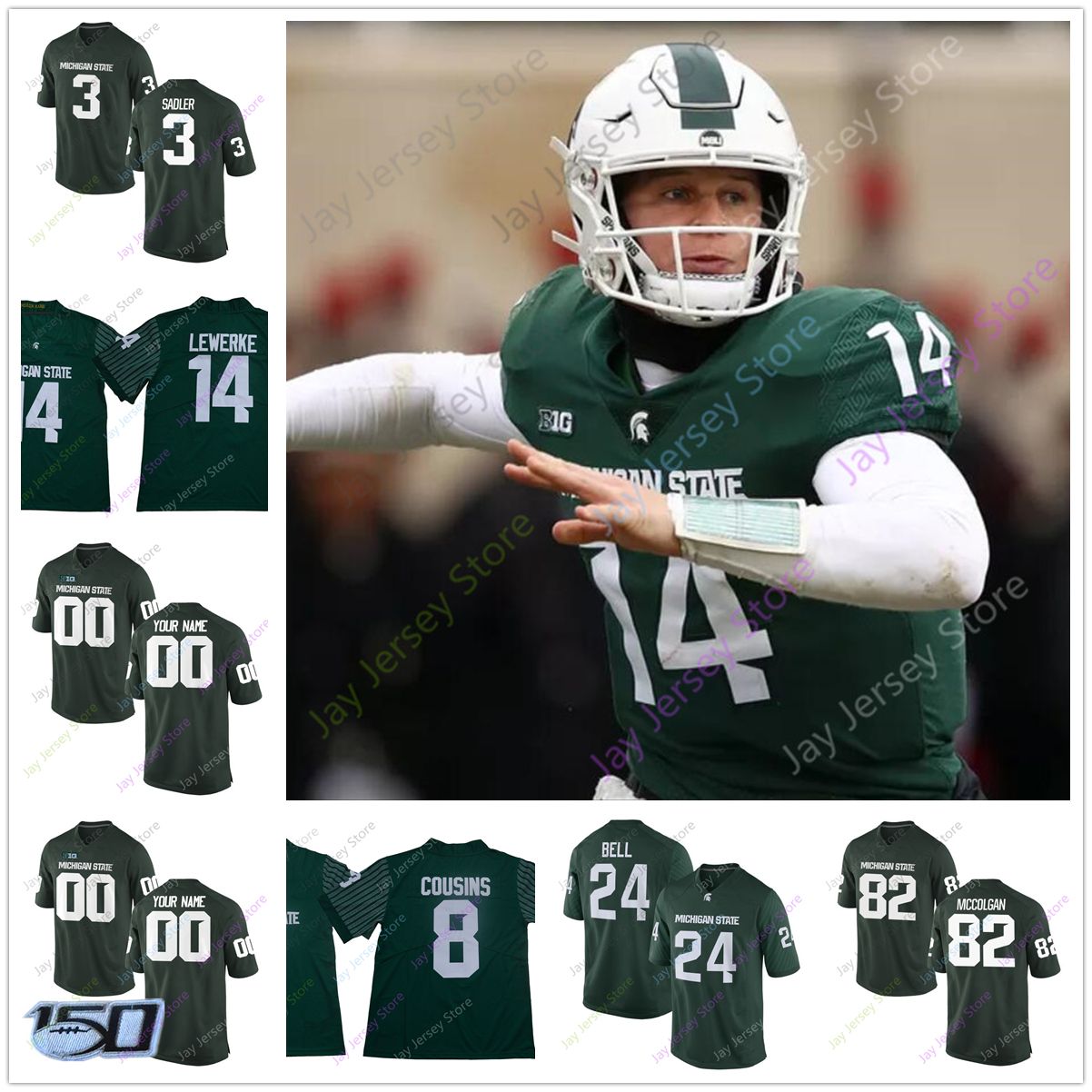 2020 Michigan State Spartans Football Jersey College Antjuan Simmons Jacub Panasiuk Rocky Lombardi Lj Scott Cody White Felton Davis Iii Sadler From Morejersey 17 21 Dhgate Com