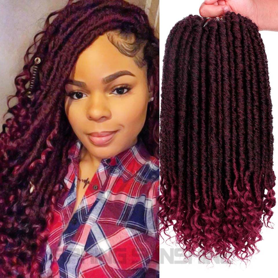 Grosshandel Gottin Faux Locs Haar Hakeln Dreadlocks Haarverlangerungen Kanekalon Jumbo Dreads Frisur Ombre Lockige Fauxlocs Hakeln Zopfe Von