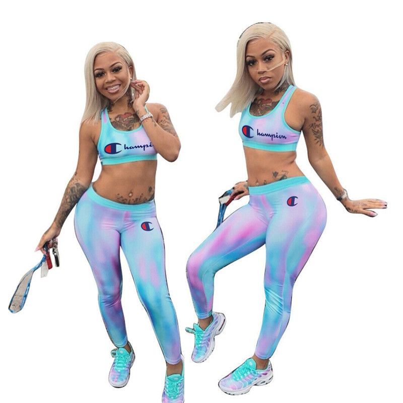 sports crop top and leggings set