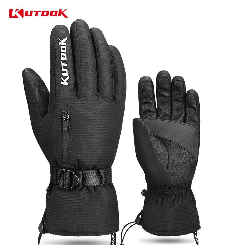 Mens Winter Oversized Adjustable Warm Ski Snowboarding Gloves Thermal Waterproof