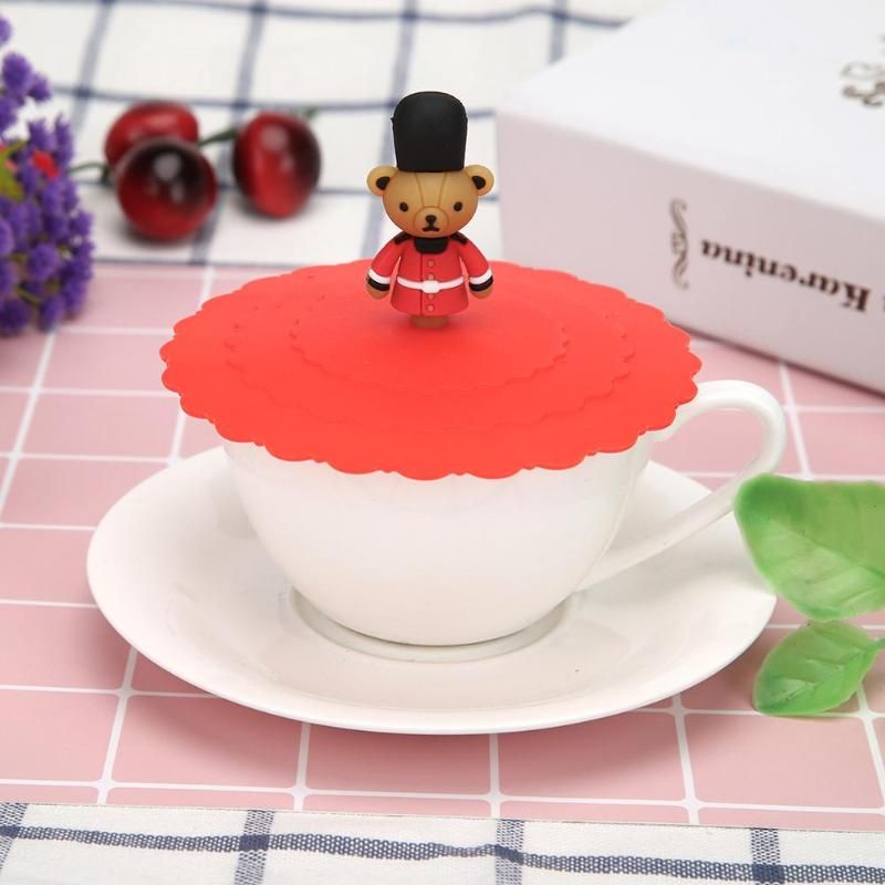 T/é Tapa Sellada A Prueba de Fugas Trendyest Tapa de La Taza Tapa de Silicona Linda para Gato Cubierta A Prueba de Polvo Caf/é