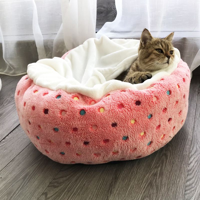 cat fleece bed