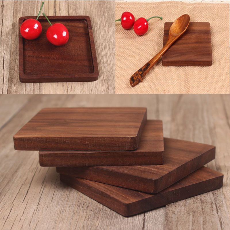 Mats & Pads Online Sale Solid Wood Coasters Coffee Tea Cup Pads