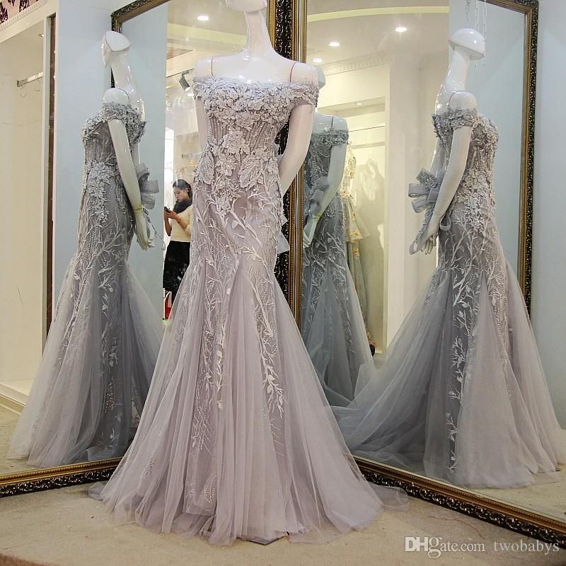 red and grey gown