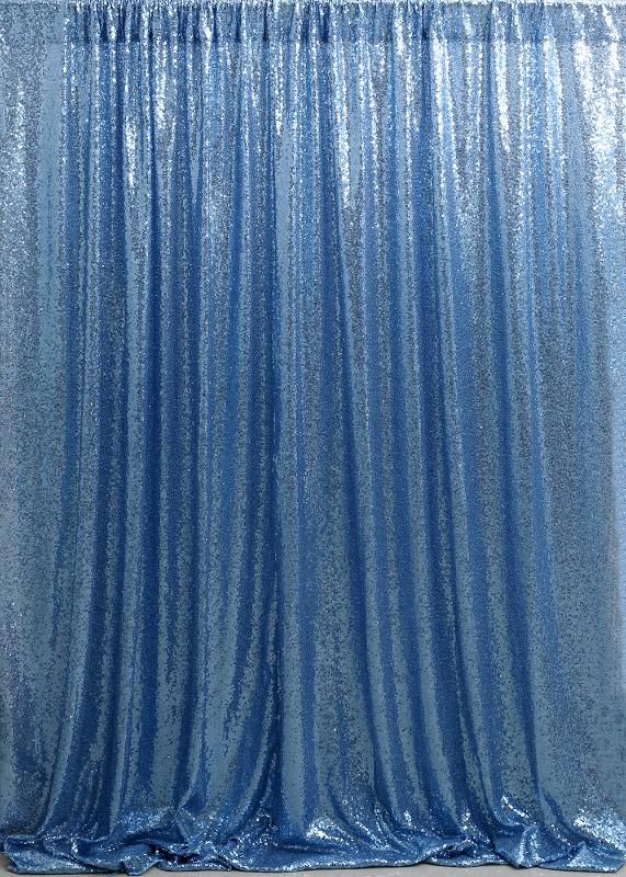 Baby Blue Sequin Backdrop 7ft x 7ft Sequin Baby Blue Backdrop Curtain for Photo Booth Party Photography Backdrop Curtain 