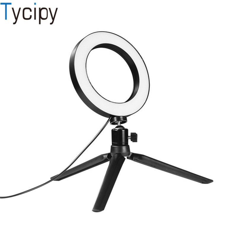 20cm Selfie Ring Light LED Studio Fotografía Cámara fotográfica Ring Light  con trípode para teléfono inteligente