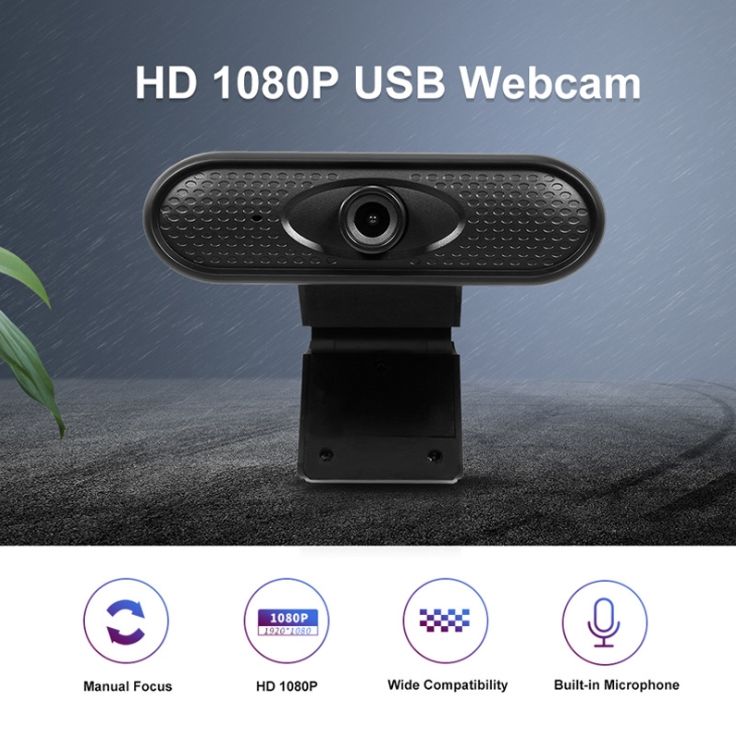 PC Computer cam 1080P Full HD USB  Camera Manual Focus Lens  Cam With Microphone