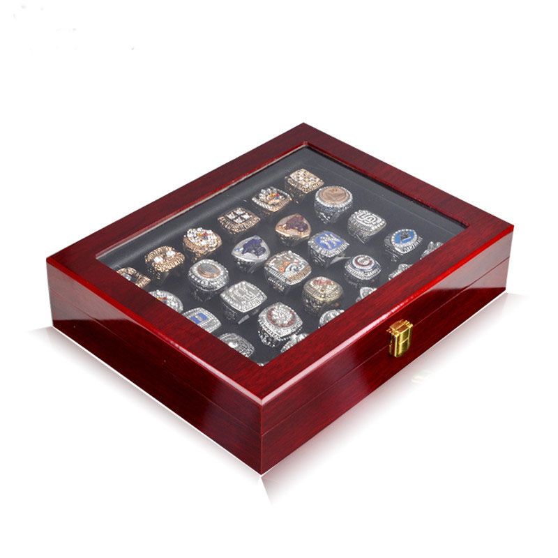 Wooden Ring Box Holder World Series Cup Championship Big Heavy Ring