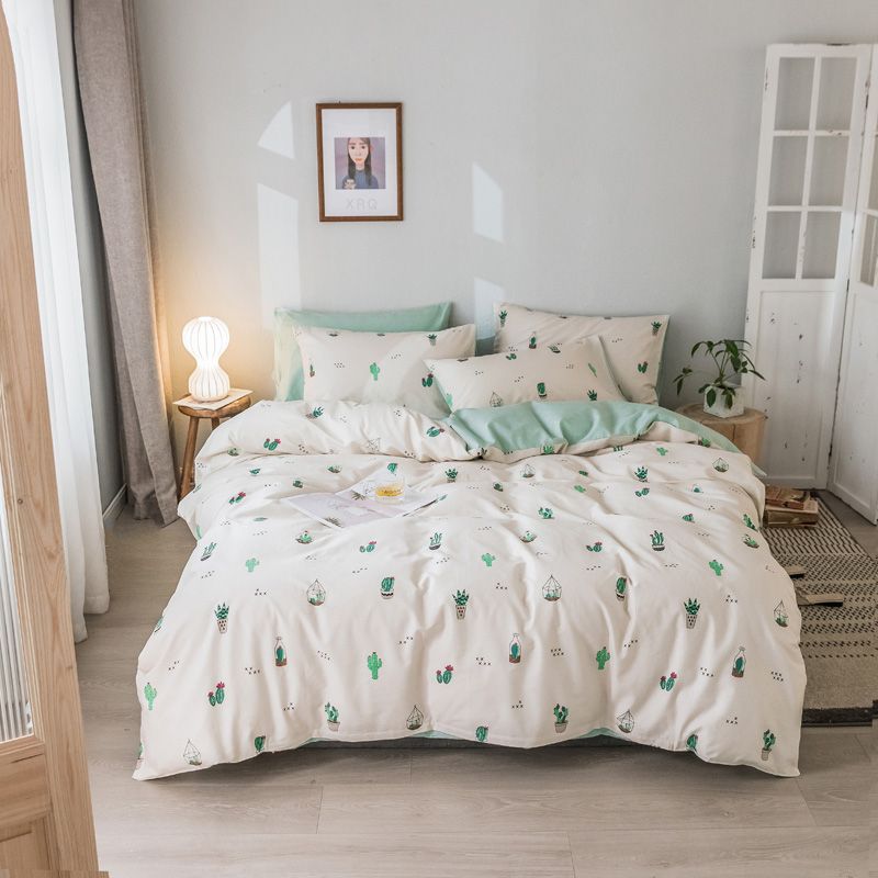2020 100 Cotton Duvet Cover Bedding Set Cactus Print Bedspreads