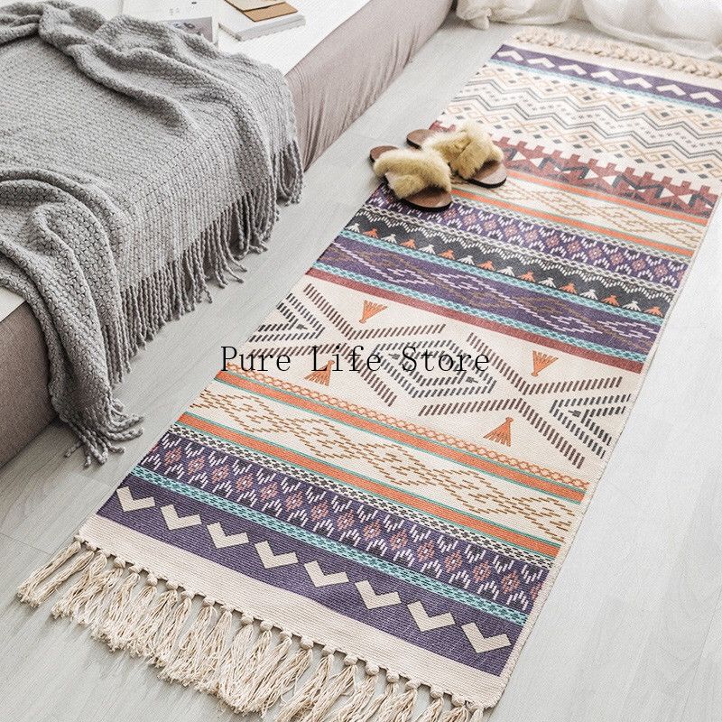 Bathroom Mats  Bed Side Rugs Cotton Kilims