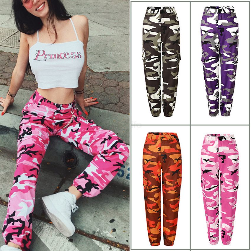 Acquistare Pantaloni Mimetici Da Donna Pantaloni Lunghi Casuali Camicia Da  Combattimento Militare Camo Jeans Jeans Colorati Colorati Harajuku Hip Pop  Camou LJJA2576 Economico | Consegna Veloce E Qualità | It.Dhgate
