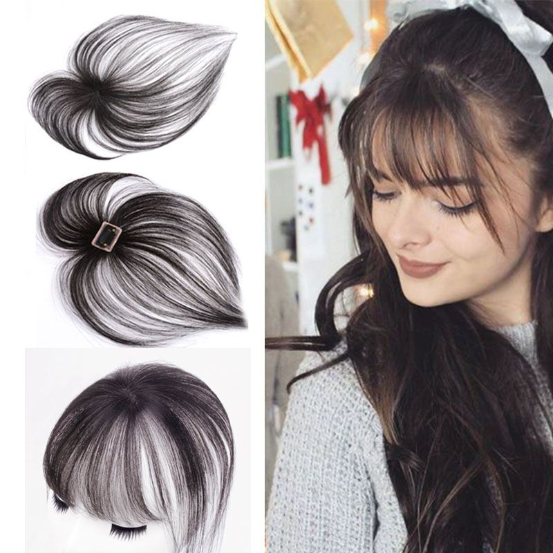 3D Air Bangs with Two Long Side for Women Handmade weaving Invisible Seamless Neat Bangs in Front Hairpiece Fashion hairstyle 3D Air Bangs with Two Long Side for Women Handmade weaving Invisible Seamless Neat Bangs in Front Hairpiece Fashion hairstyle