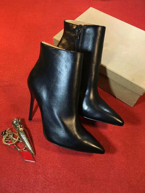 ladies red leather ankle boots