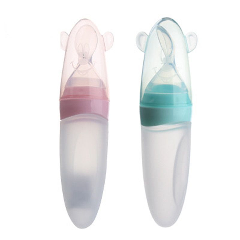 Rice Paste Bottle Baby Training Silicone Feed Food Bottles With