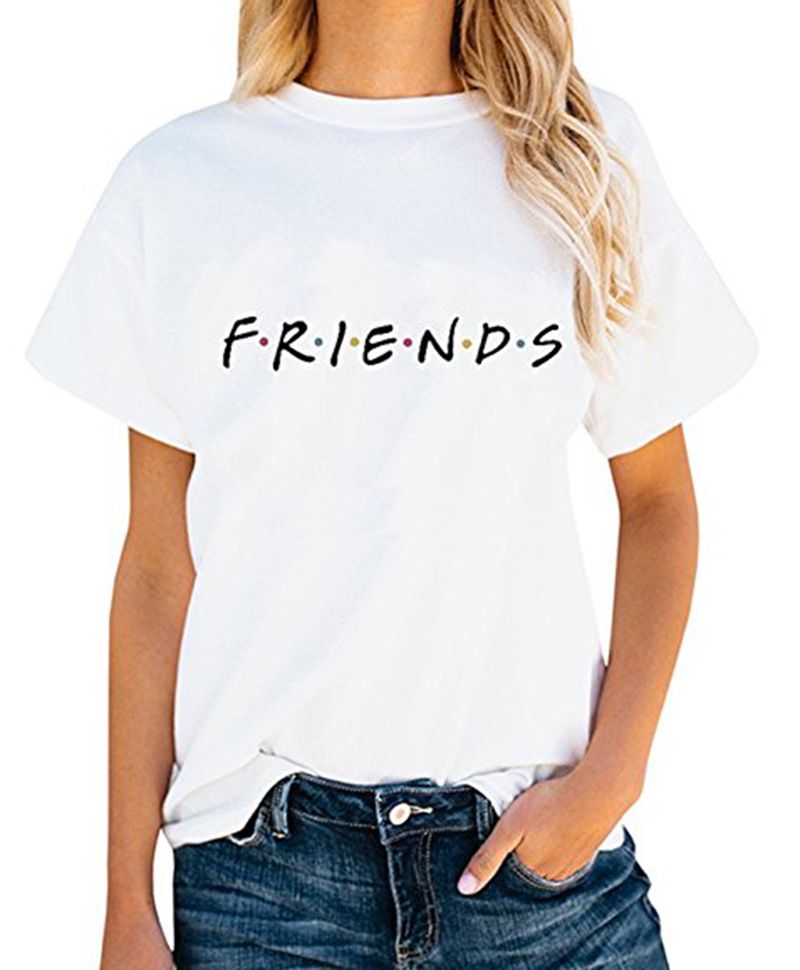 Friends Graphic T-Shirt Women Friends On TV Show Printed Crewneck Short Sleeve Tee Top
