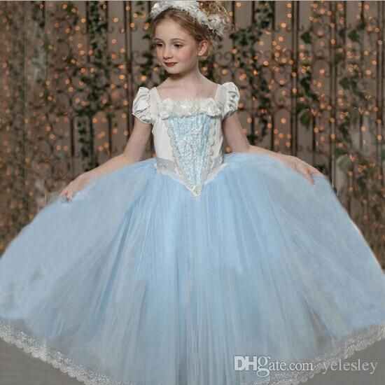 Compra La Boda Del Cabo De Nueva Cenicienta Vestido De Los Niños Al Por  Menor De La Princesa Vestido De Niña Con La Cenicienta Para El Traje  Cosplay De Chicas Vestidos De