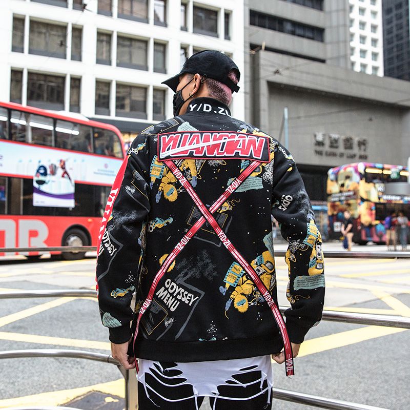2020 Harajuku Graffiti Hoodie Sweatshirt Mens Hip Hop Pullover Hoodies Streetwear Casual Fashion Clothes Hipster Autumn 2018 Cotton From Bairi 41 08 Dhgate Com