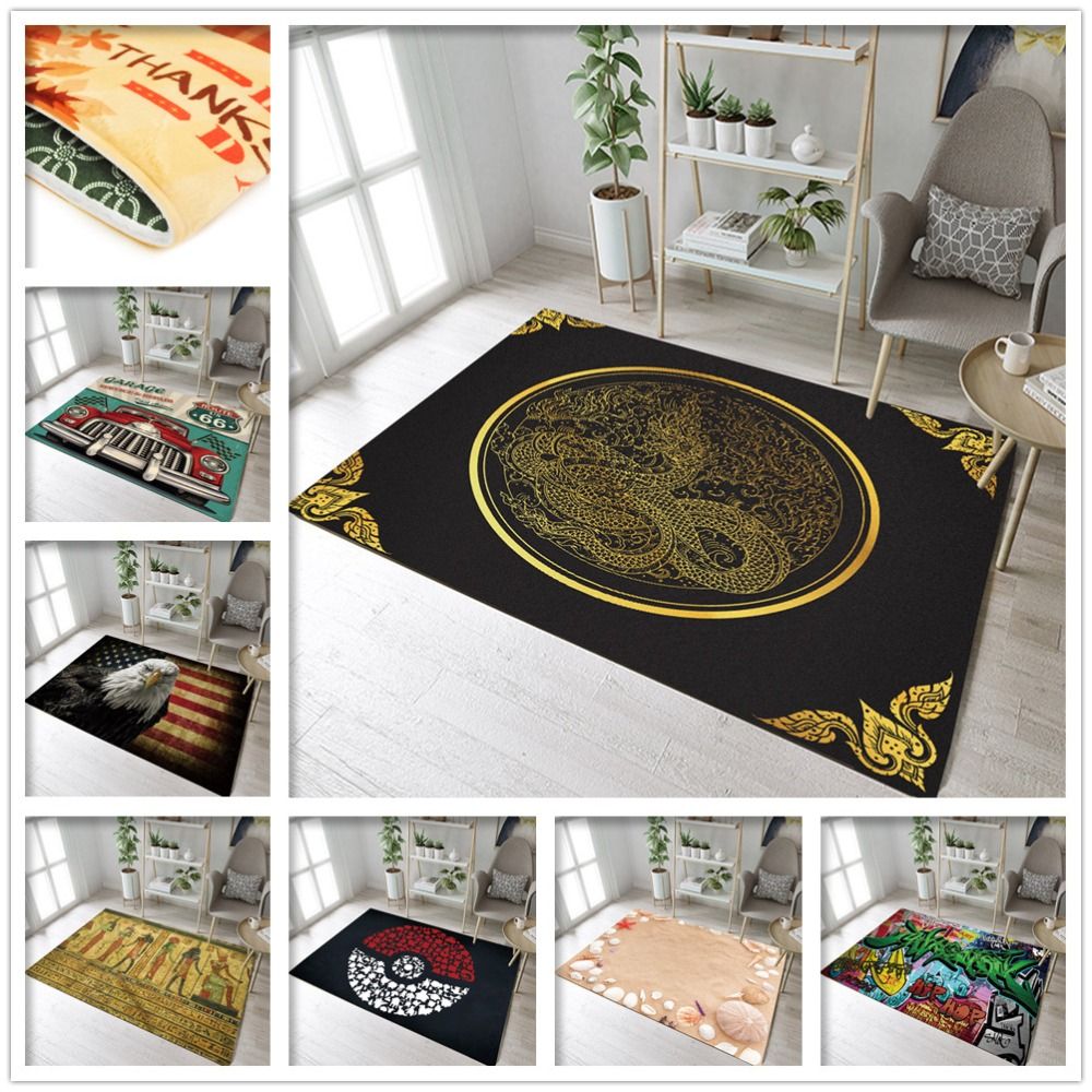 Large Golden Dragon Rugs And Memory Foam Carpets For Kids Baby Home Living Room Luxury Bedroom Kitchen Door Floor Bathroom Mats Carpet Online Carpets