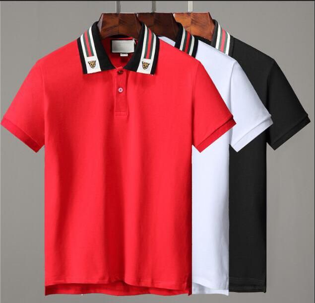 2019 New Men S Polo Shirts Cotton T Shirt Classic Red Green Tiger