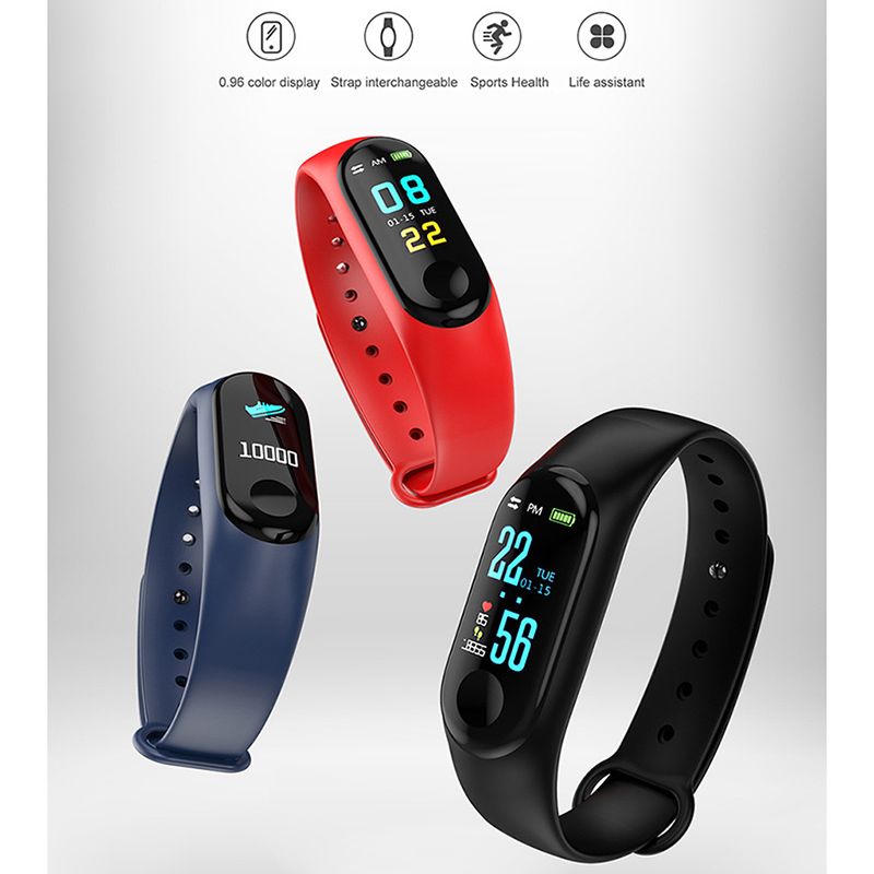 Suministro Al Por Mayor Presión M3 Inteligente Pulsera De La Salud Del  Perseguidor Del Ritmo Cardíaco Aptitud Del Reloj Pulsera De Sangre Para  IPhone Android Celulares Reloj Del Deporte Del OEM Brandless