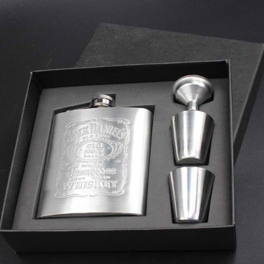 Sale Set of 3 x 7oz Stainless Steel Hip Flask Whisky Vodca Liquor Alcohol Bottle