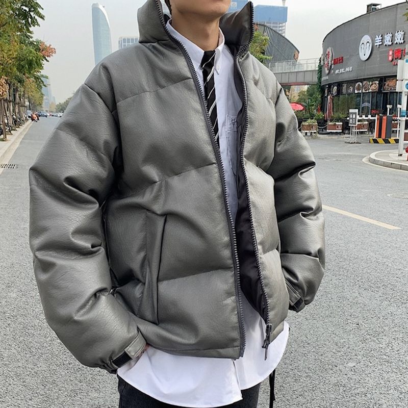 2020 New Cotton Jacket Mens Winter Jacket Bright 2019 Casual Fashion Leather Thick Padded Outdoor Clothes From Keviny 52 48 Dhgate Com