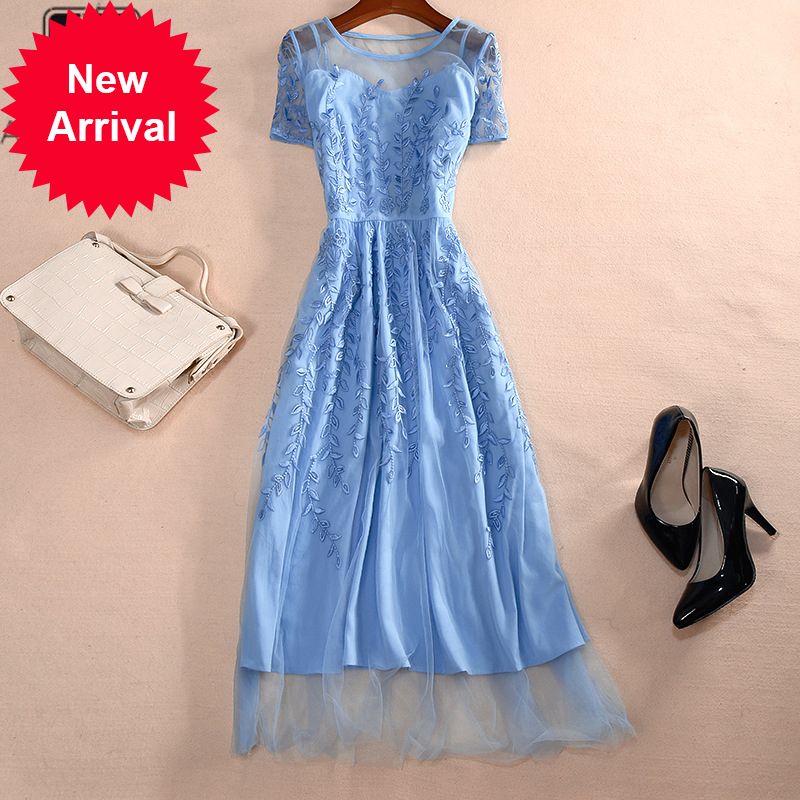 pink and blue summer dress