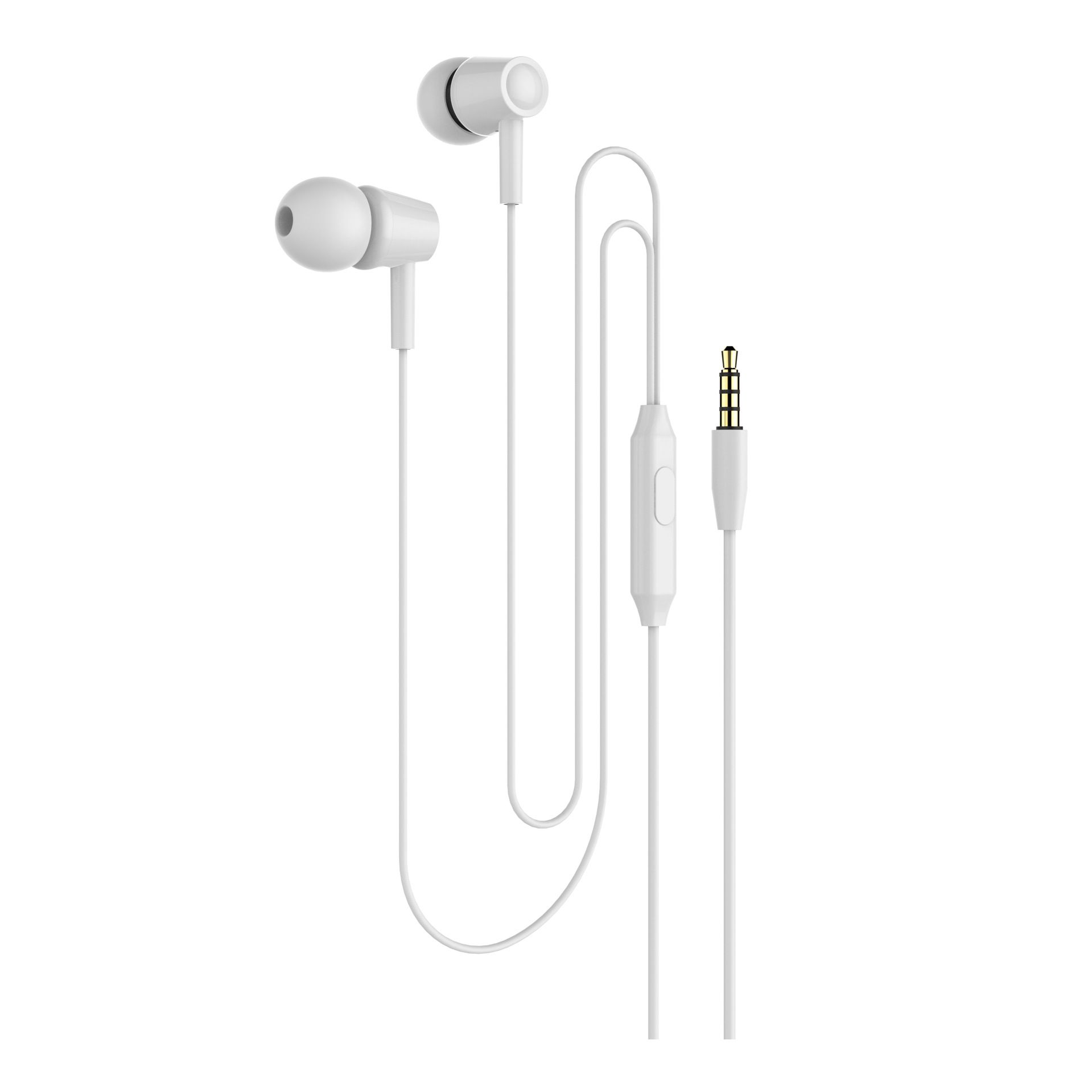 blanco Auriculares universales de 3 5 mm con micrófono para teléfonos móviles MP3 MP4 Blanco 