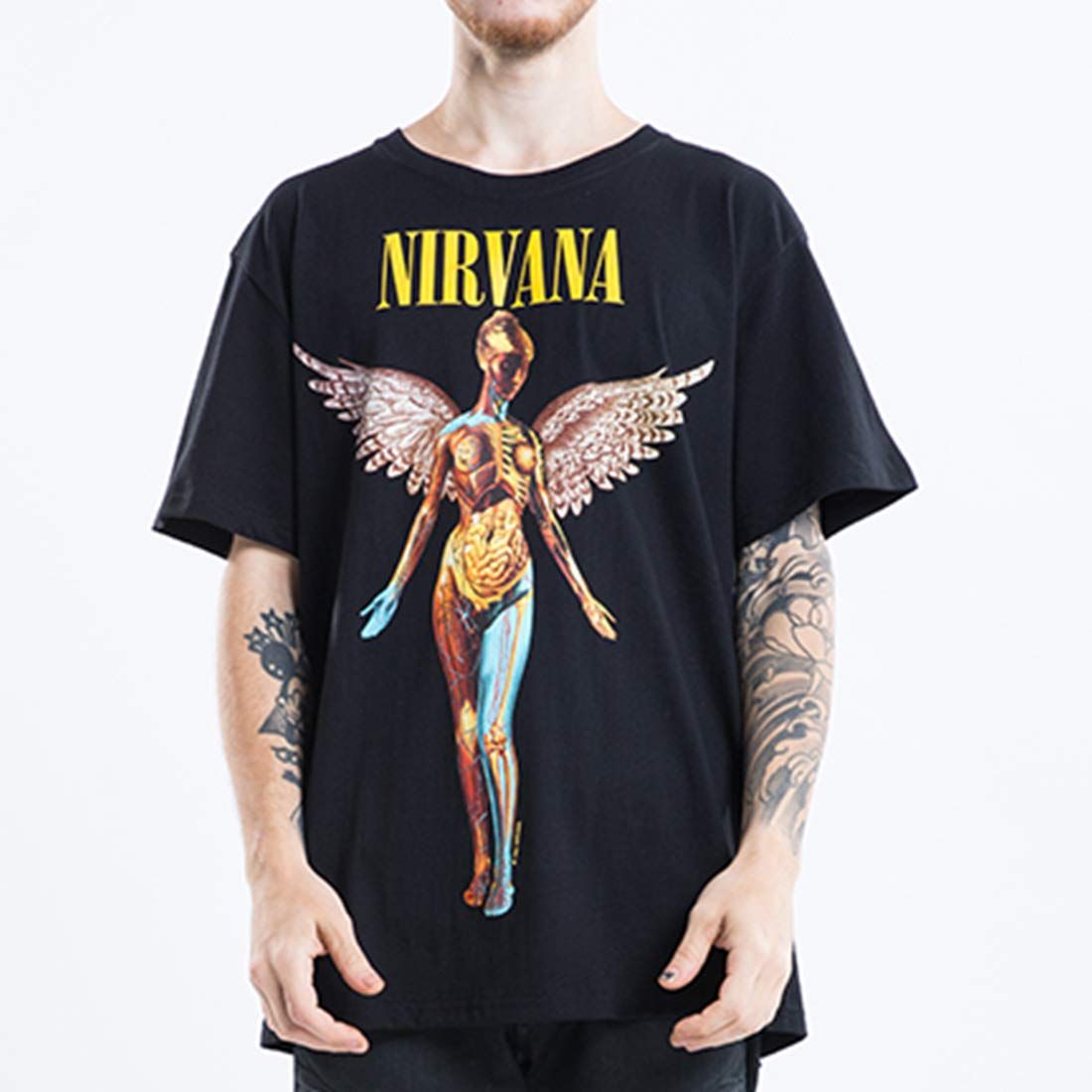 Nirvana In Utero Camisa 100% Algodón Casuales Para Hombre Camisa Deportiva De Algodón Para Hombres Camiseta De Corta De 12,46 € |