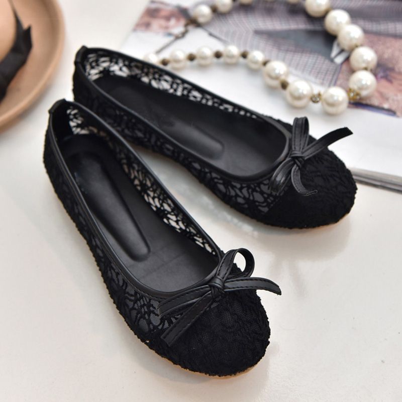 Collocation-Online Shallow Flats 2019 Womens Pumps Shoes Ladies Comfy Ballet Shoes Soft Slip-On Casual Boat Shoes,Gray,38,C