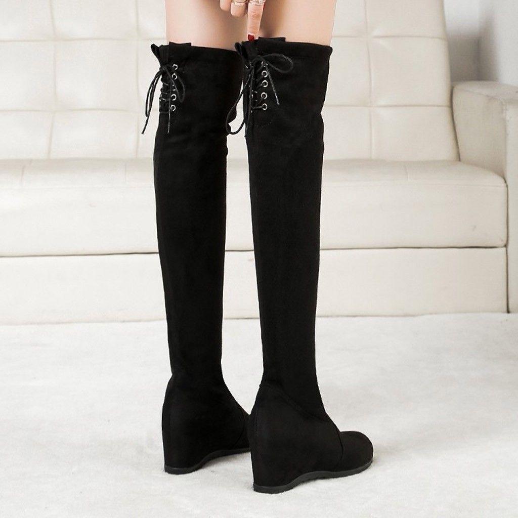 over knee boots no heel
