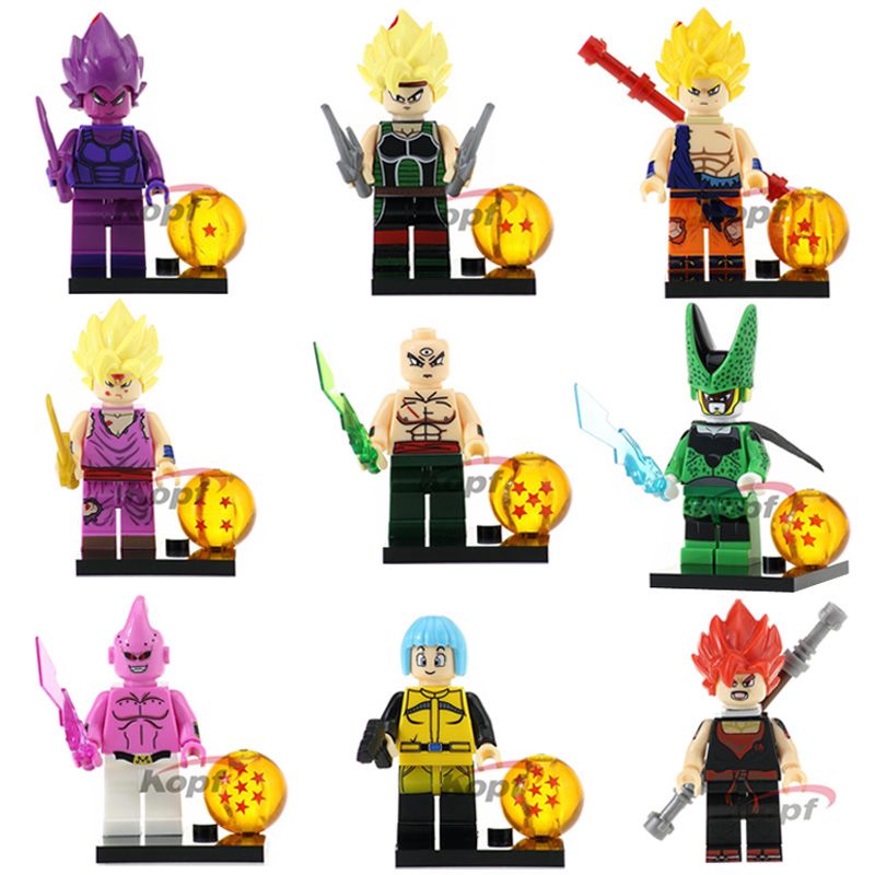 Educativa de Dragon Ball Z Super Saiyan Goku Vegeta Majin Boo Gohan Bardock Perfect Cell Bulma Mini Toy figura ladrillo módulo Educativa de Dragon Ball Z Super Saiyan Goku Vegeta Majin Boo Gohan Bardock Perfect Cell Bulma Mini Toy figura ladrillo módulo