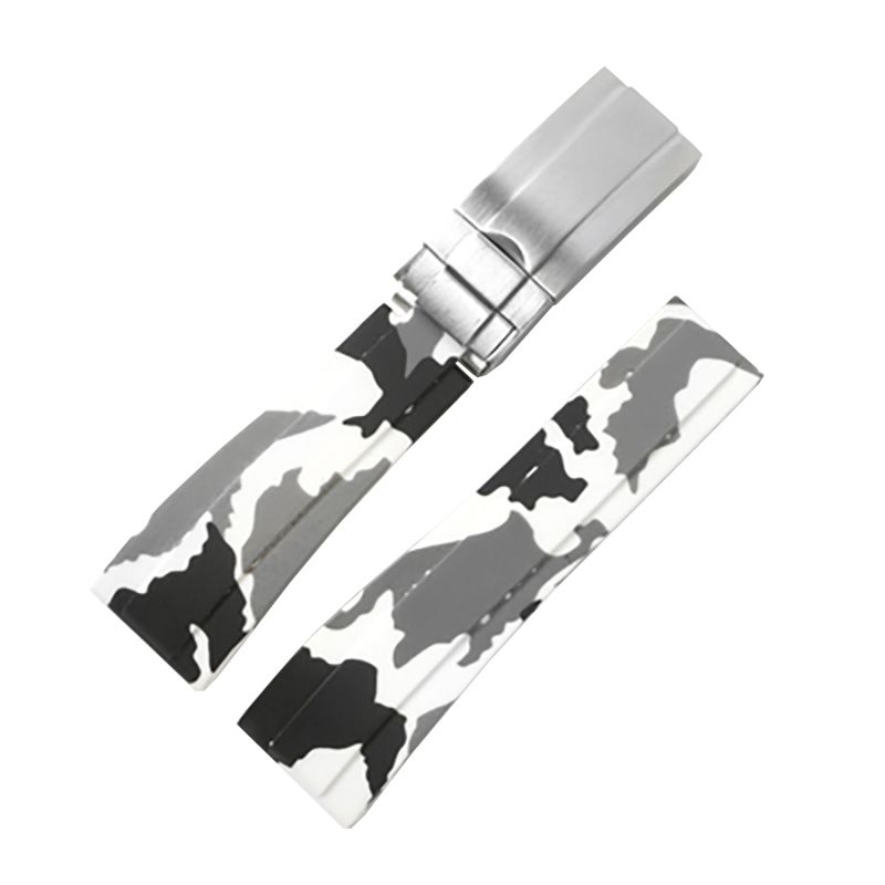 white camo silver clasp