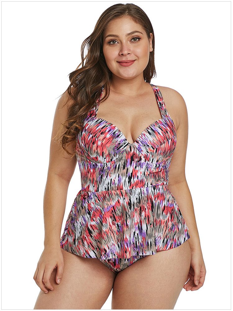 Discount Plus Size Push Up Swimwear 2019 Two Pieces Waist Bikini Set Bathingsuit Chubby Women Swimwear Summer Beach Wear Swimsuit Suit From China DHgate.Com