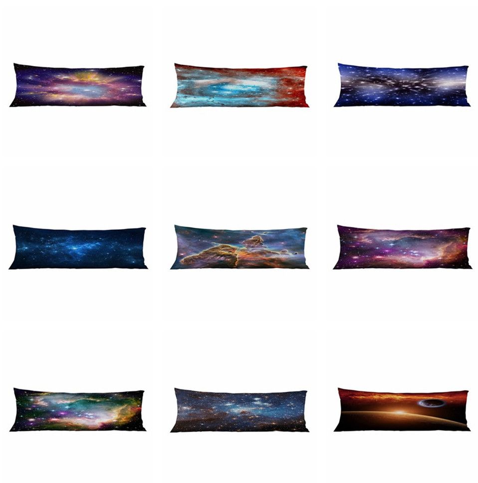 3d Galaxy Cosmos Bolster Pillow Case Cover Long Body Support