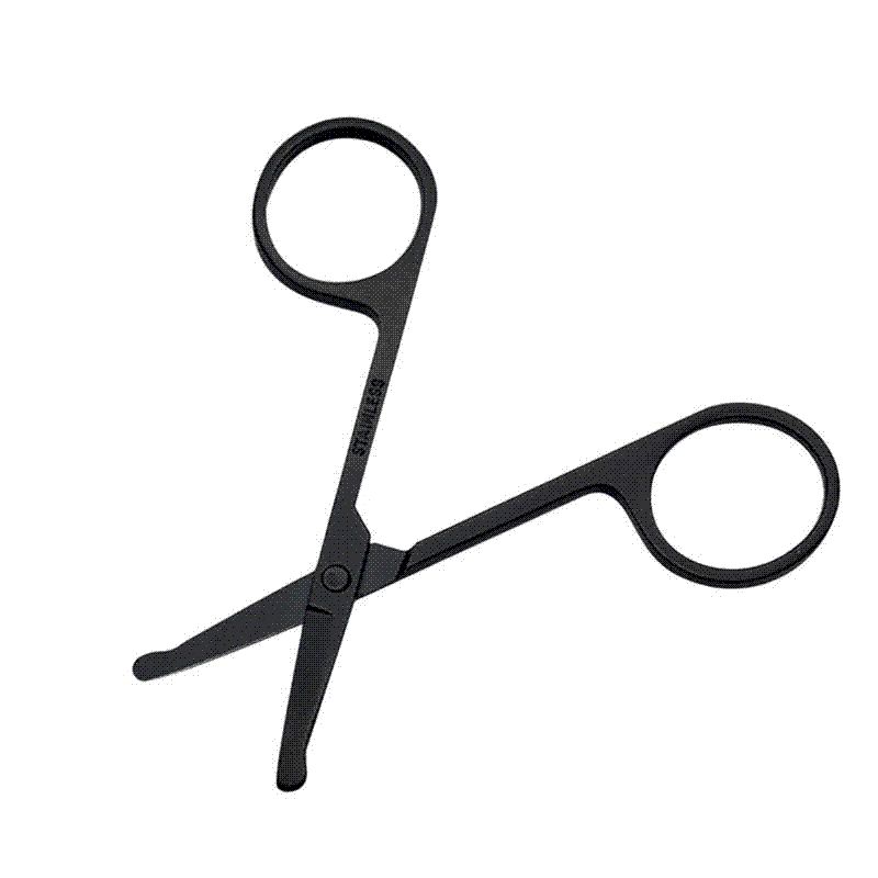 Safety Stainless Steel Vibrissa Nasal Hair Scissors Nose Hair