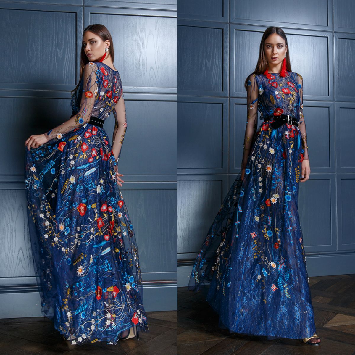 colorful evening gown