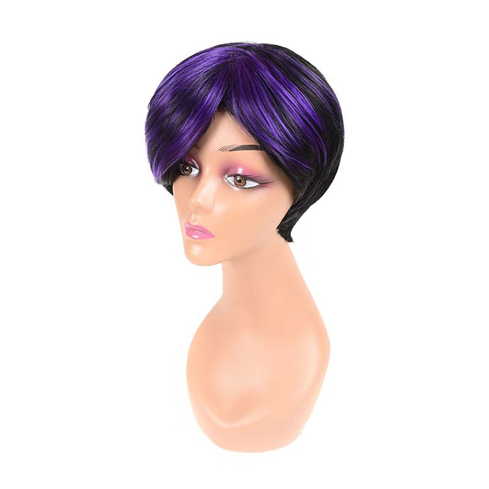 Fashion Straight Bob Wig Short Purple Hair Wave Straight Wave Hair