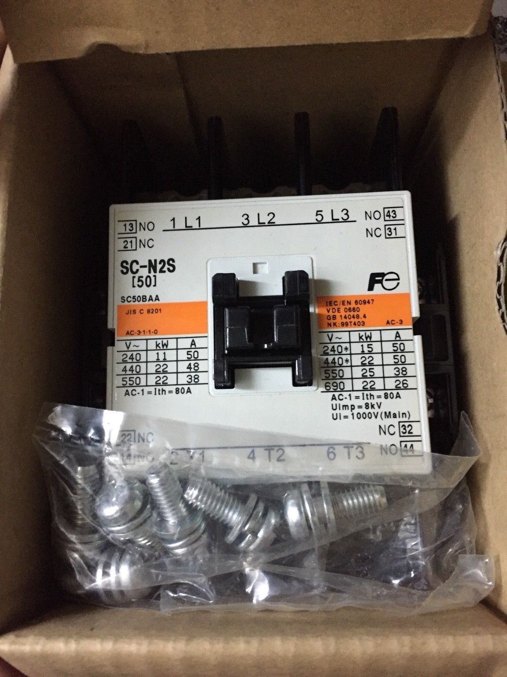1PC NEW FUJI SC-N2 Magnetic Contactor 100-110VAC